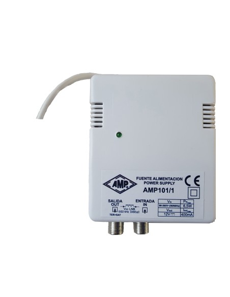 AMP01/1 Fuente de alimentación SAT 12V 400mA 22KHz Diseqc 