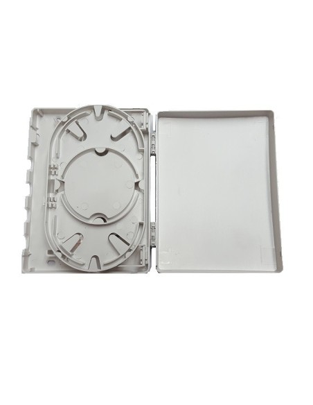 AMP930 Caja terminal interior capacidad 4 fusiones + 4 adaptadores (no incl.) SC/SC 140x110x30mm