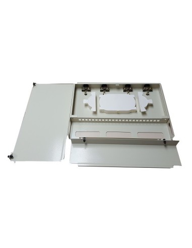 AMP937/1 Bandeja fija para rack 19" 4p Entrada/Salida, capacidad 24 fusiones + 24 adap. SC (no incl.) 443x300x45mm