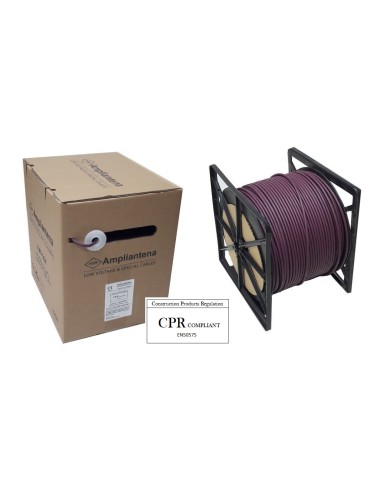 AMP564 Cable UTP Cat6 LSZH Violeta, 305m, CPR Euroclass Eca