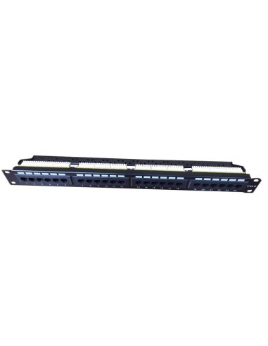 AMP672/1 Cat6 UTP 180degrees 110/LSA Dual type 24 Port Patch Panel Integrated with Bar