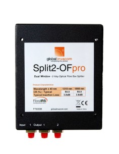 Répartiteur optique 1 entrée et 2 sorties Global Invacom