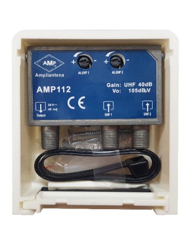 Mast amplifier 2 inputs UHF 40dB LTE700/5G