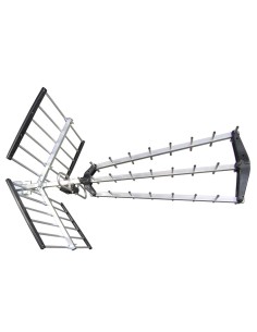 Antena Digital UHF TV triple plegable CH/21-49 ganancia 16,5dB LTE700/5G