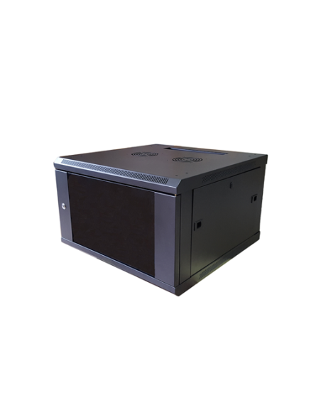 Rack 19" 6U 370x600x600mm avec porte vitrée