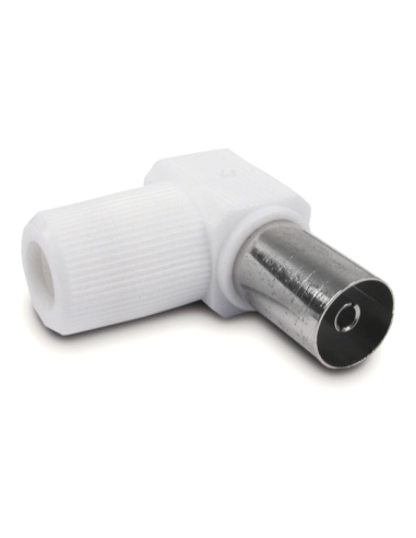 Conector 9mm blindado hembra acodado