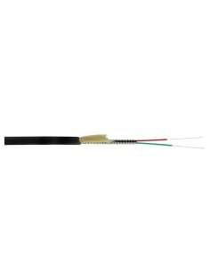 Câble 2 fibres optiques SM 9/125/900 G657A2 blindé 3 mm...