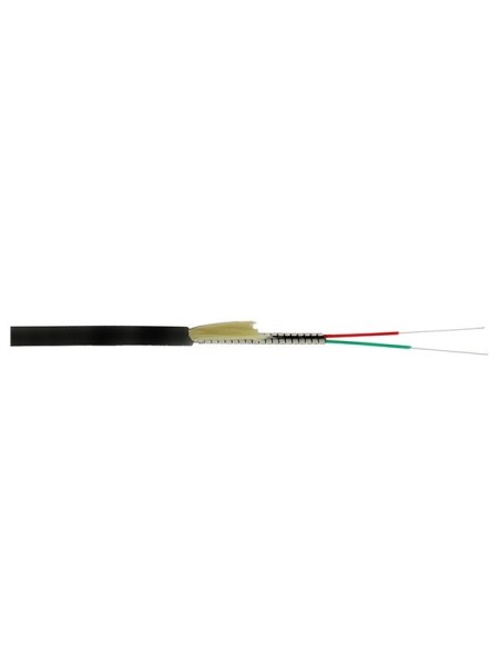 Câble 2 fibres optiques SM 9/125/900 G657A2 blindé 3 mm PE noir