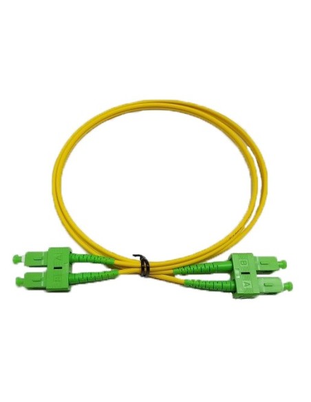 Cordon fibre optique SM duplex SC/APC-SC/APC SM 9/125 G657A2 LSZH-FR 1 mètre
