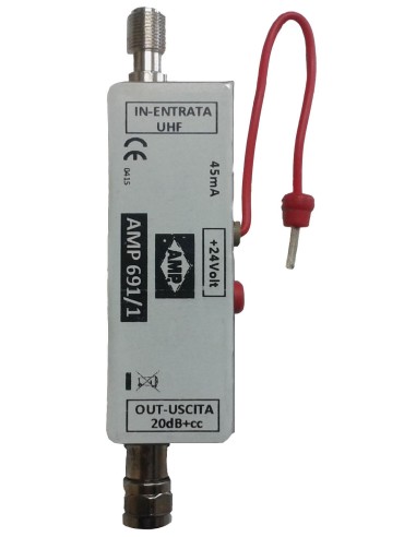 AMP691 Previo enchufable UHF 18dB 12Vcc