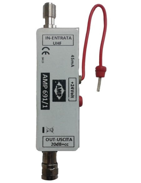 AMP691 Previo enchufable UHF 18dB 12Vcc