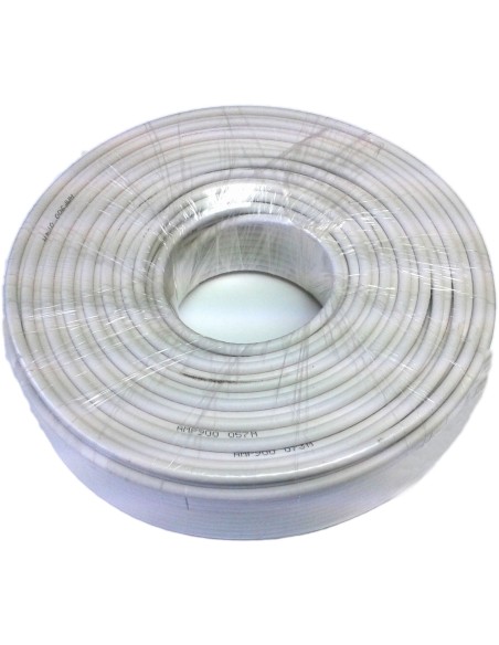 AMP900 Cable coaxial AL/CU acerado cubierta blanca 100 metros