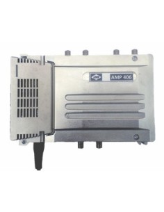 AMP406 Central blindada cubierta zamak 4 Entradas/40dB (BI+FM/BIII+DAB/2 UHF) 128dBuV "LTE"