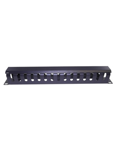 AMP658 Organizador cables metálicos 19" 1U 5 anillas plásticas