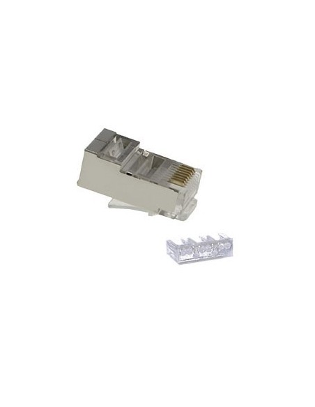AMP736 Conector RJ45 macho Cat.6 3p 8p8c 6u" apantallado + con guía de hilos